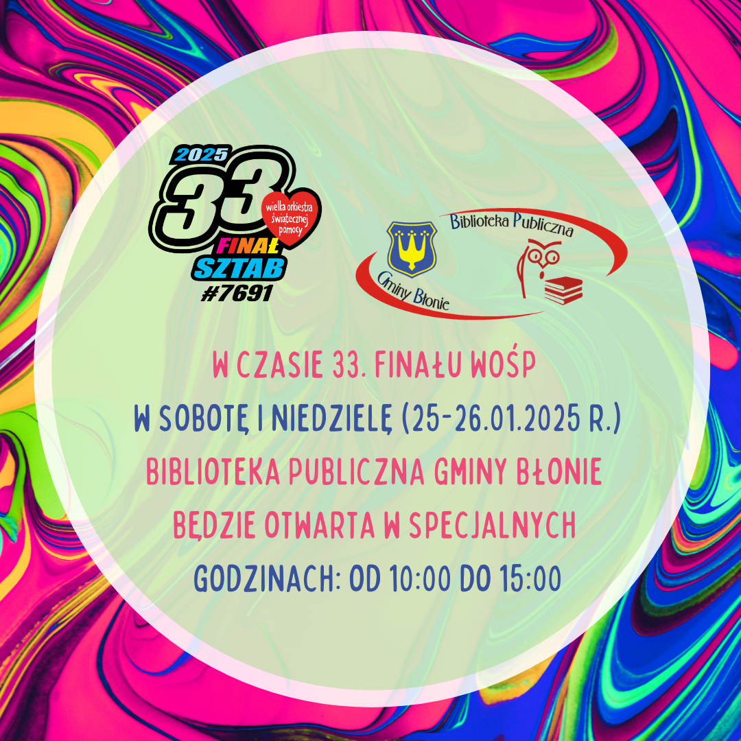 WOŚP 2025: Biblioteka Publiczna w&nbsp;Błoniu