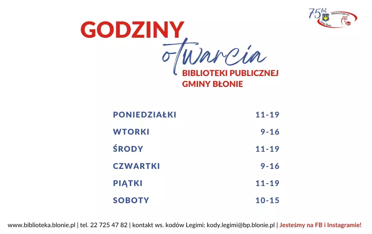 Zdjęcie do Powakacyjne godziny otwarcia 