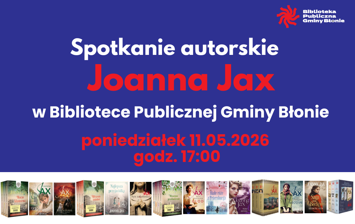 Zdjęcie do Joanna Jax w bibliotece w Błoniu! 11 V 2026