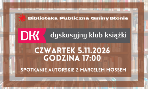 Dkk 11 2026 błonie biblioteka spotkanie autorskie marcel moss