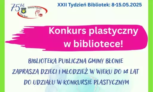 Konkurs plastyczny w bibliotece w Błoniu 
