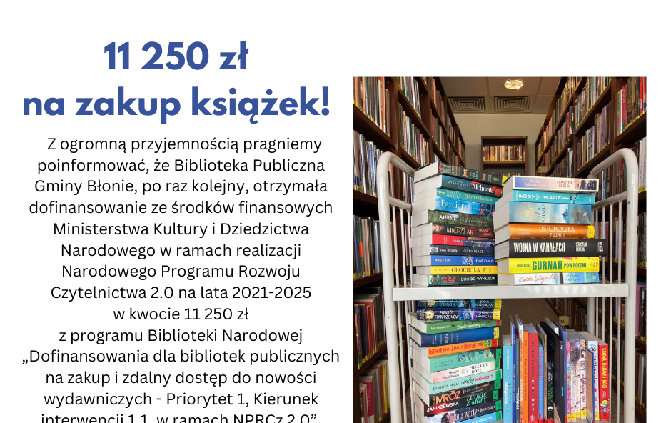Zdjęcie do Dotacja na zakup książek 
